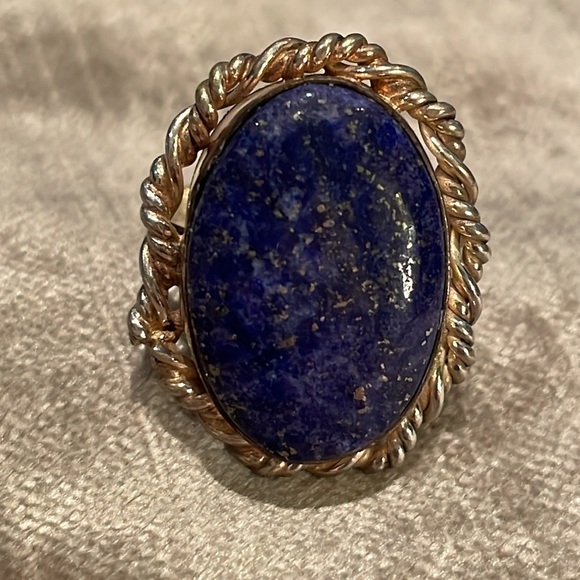 Lapis Lazuli Silver Ring Size 7 - Picture 4 of 8